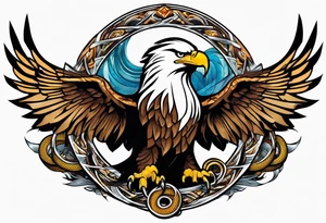 eagle catching snake tattoo idea