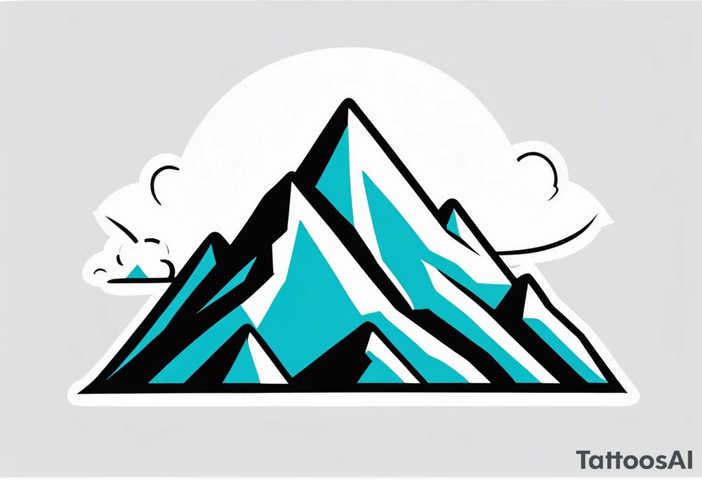 Simplified one of a single mountain tattoo idea