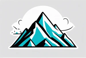 Simplified one of a single mountain tattoo idea