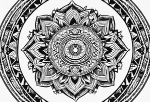 simple
masculine mandala round tattoo idea