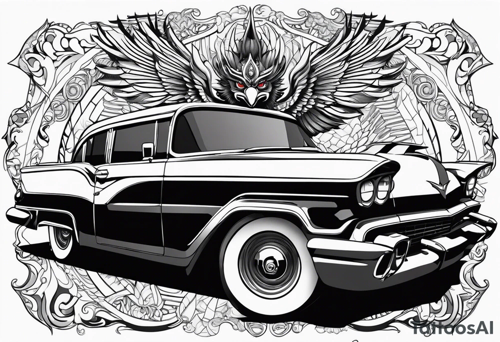 Car low rider gambar garuda tattoo idea