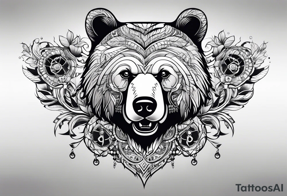 small bear tattoo idea
