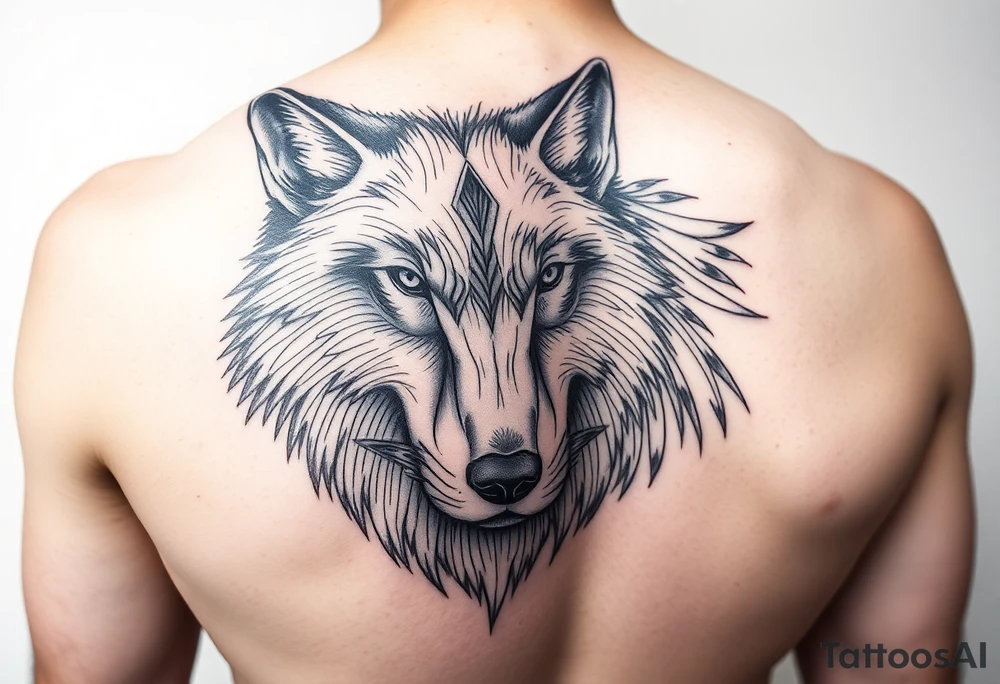 A solitary yet sublime and noble wolf and its progeny the face. for  left arm tattoo tattoo idea