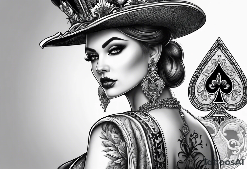 QUEEN OF SPADES tattoo idea