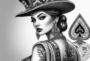 QUEEN OF SPADES tattoo idea