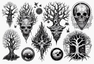 lovecraft them
with tree tattoo idea