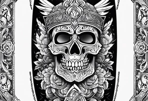 Shin armor tattoo idea