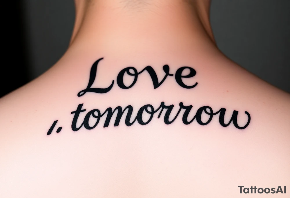 Love tomorrow tattoo idea