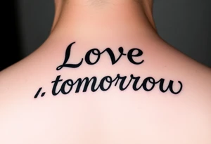Love tomorrow tattoo idea