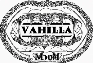 Valhalla fire sword chains mom tattoo idea