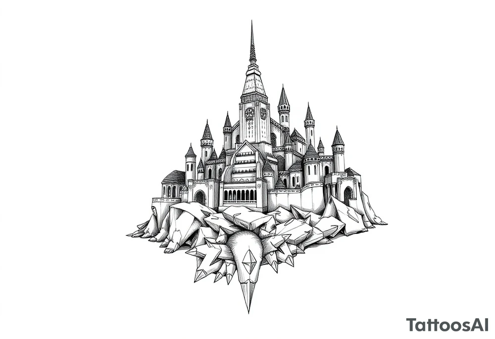 city of 
Atlantis tattoo idea