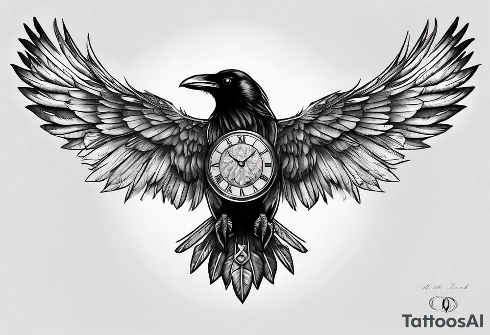 raven 
roman numeral seven
Omnia Urunt tattoo idea