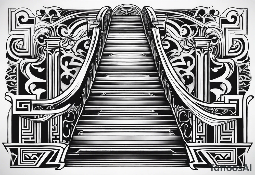 Valhalla stairs fog tattoo idea