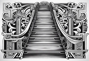 Valhalla stairs fog tattoo idea