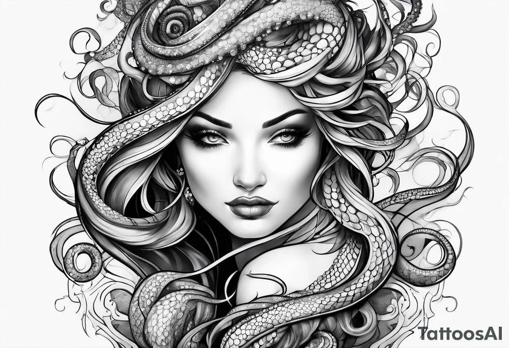 tentacles feminine tattoo idea