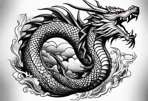 dragon japanese sleeve tattoo idea