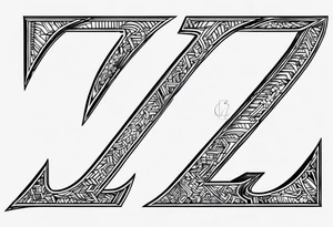 Small z•p•r letters tattoo idea