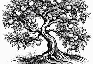 Apple tree tattoo idea