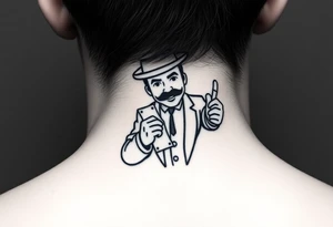Monopoly man getting money hustle aura tattoo idea