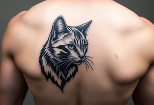 black cat tattoo idea
