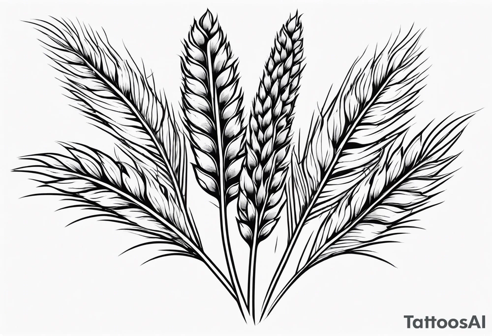 wheat spike
with this sentence ستملأ الوادي سنابل… tattoo idea