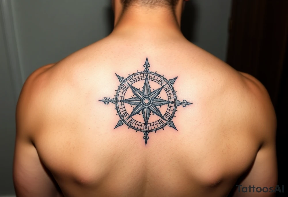 compass with Integrity, courage, love, and family tattoo idea