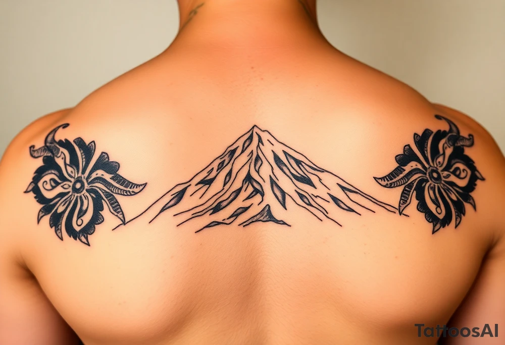Traditional Mt Taranaki tattoo tattoo idea