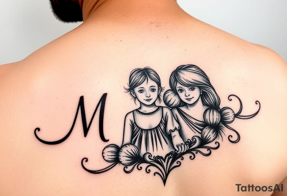 mom and kids tattoo idea