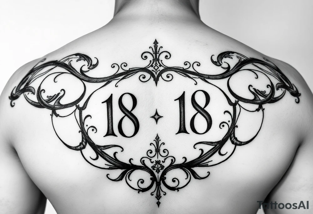 18-18 in roman numerals on the ribs tattoo idea