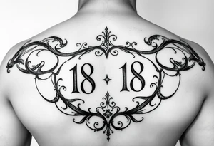 18-18 in roman numerals on the ribs tattoo idea