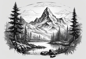 Skyrim landscape tattoo idea