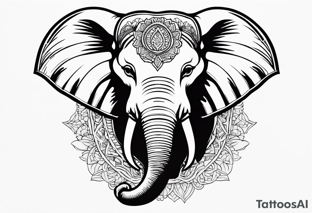 Single needle Thai elephant finger tattoos tattoo idea