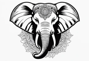 Single needle Thai elephant finger tattoos tattoo idea