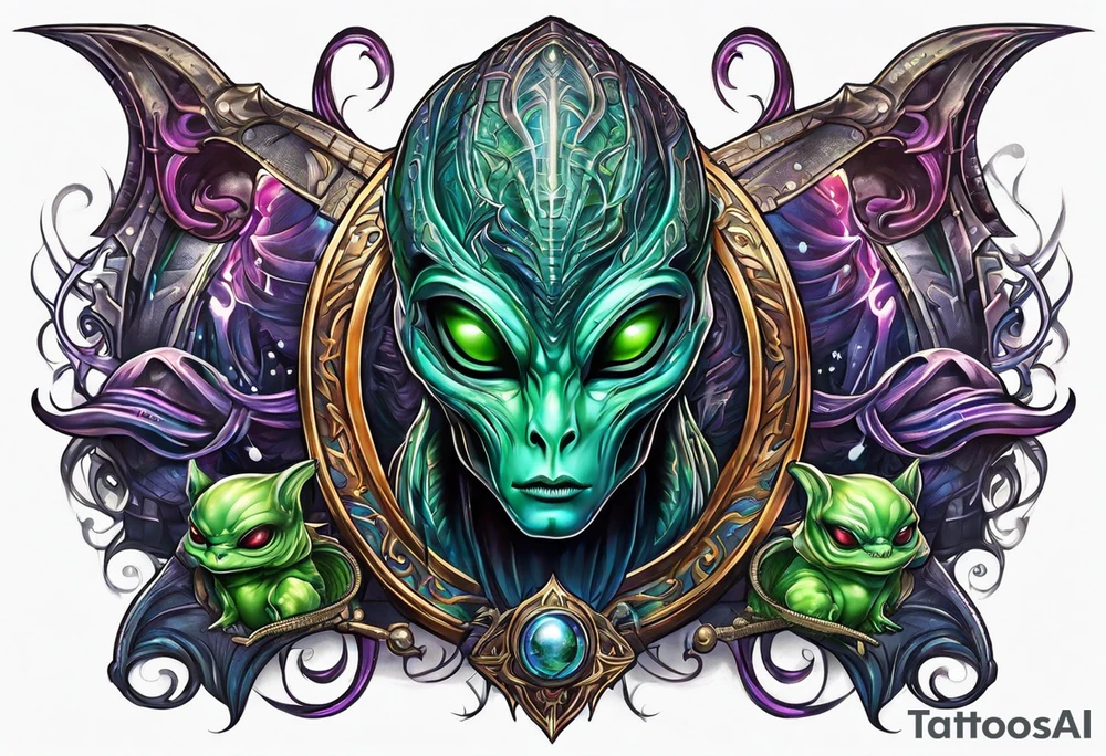alien alphabet tattoo idea