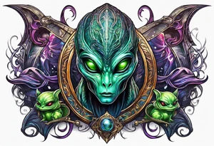 alien alphabet tattoo idea
