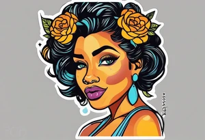 leo black woman tattoo idea