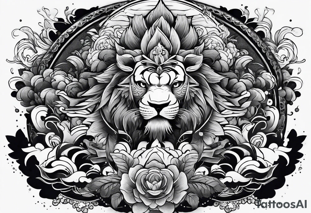 Japanese theme on forearm for men tattoo idea