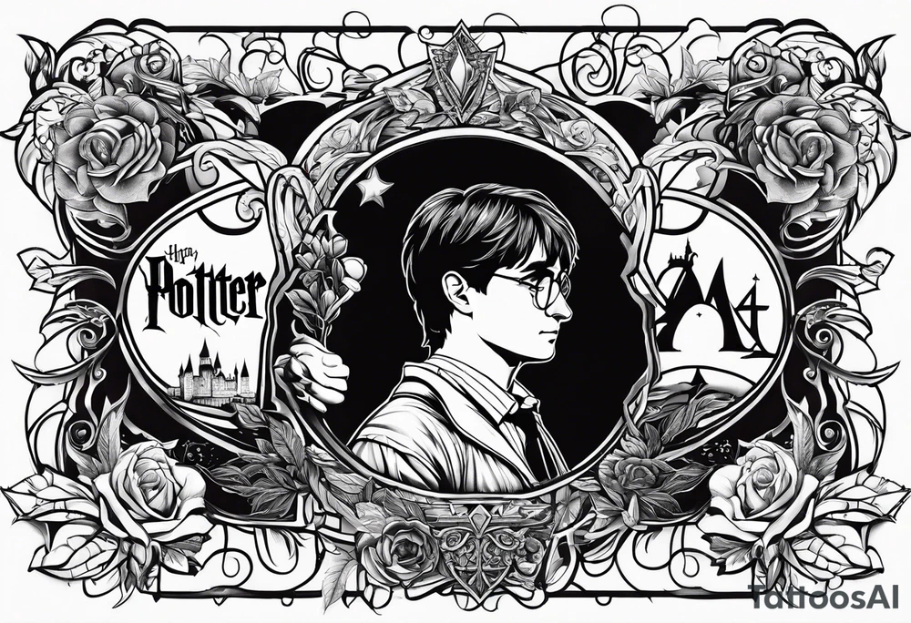 harry potter movies make it one item form all the moives tattoo idea
