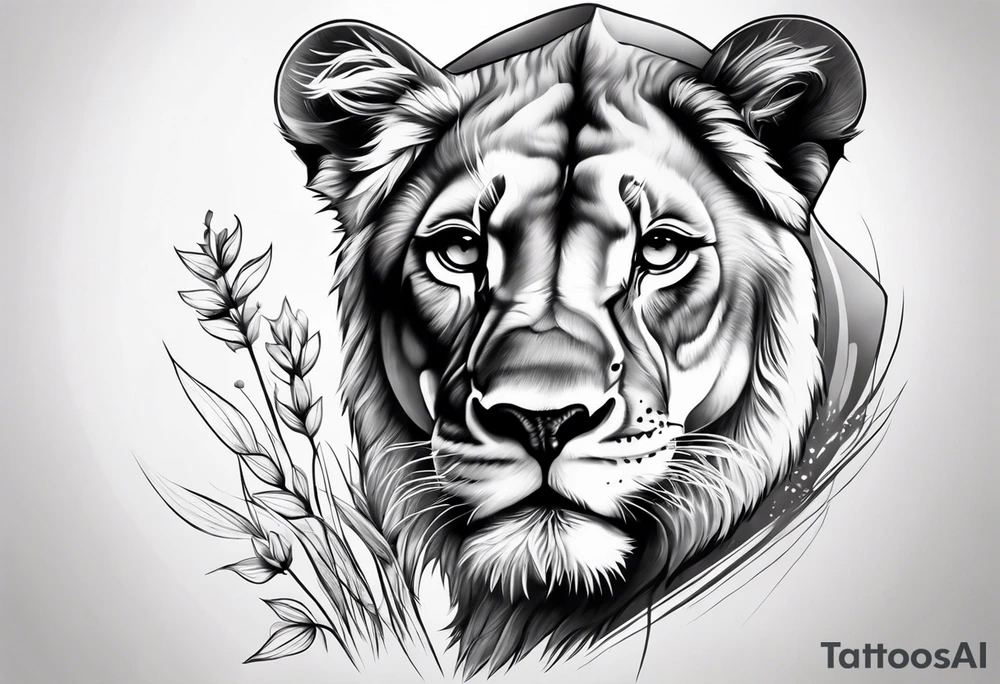 Lioness tattoo idea