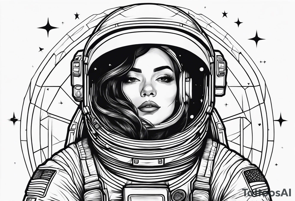 astronaut in space tattoo idea