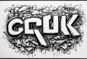 street art graffiti with the words "GenX OG" legible tattoo idea