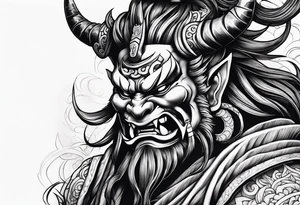 japanese oni tattoo idea
