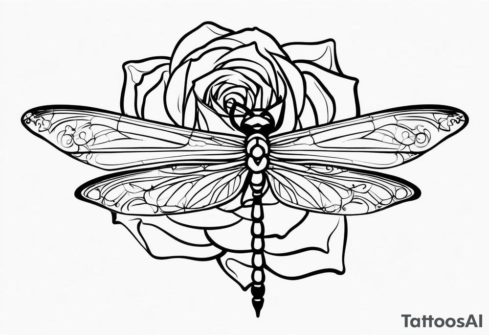 Rose, Virgo, dragon fly tattoo idea