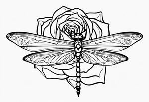 Rose, Virgo, dragon fly tattoo idea
