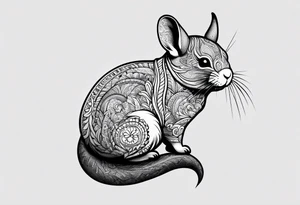 Chinchilla full body tattoo idea