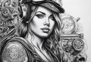 Mechanic and god tattoo idea