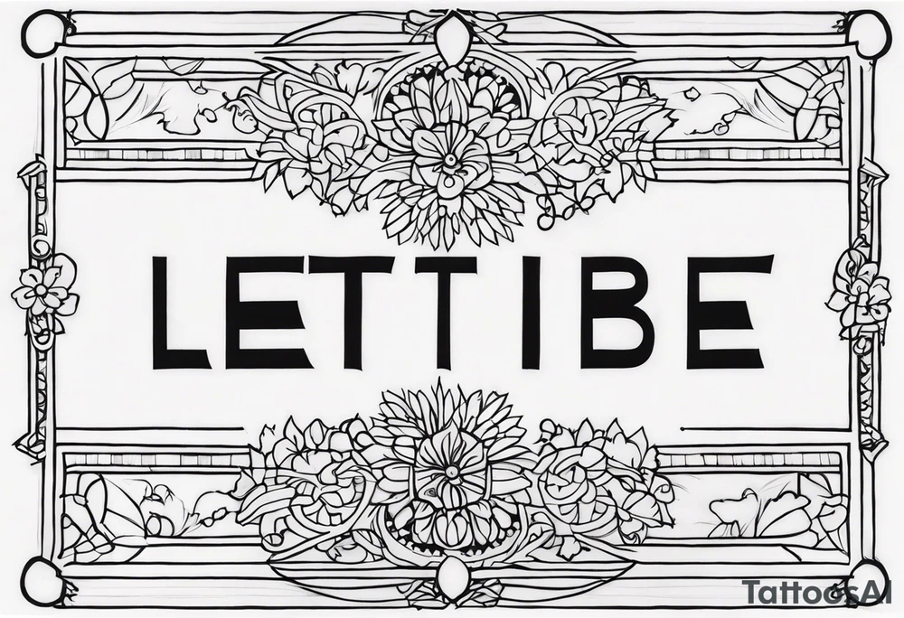 Let it be tattoo idea