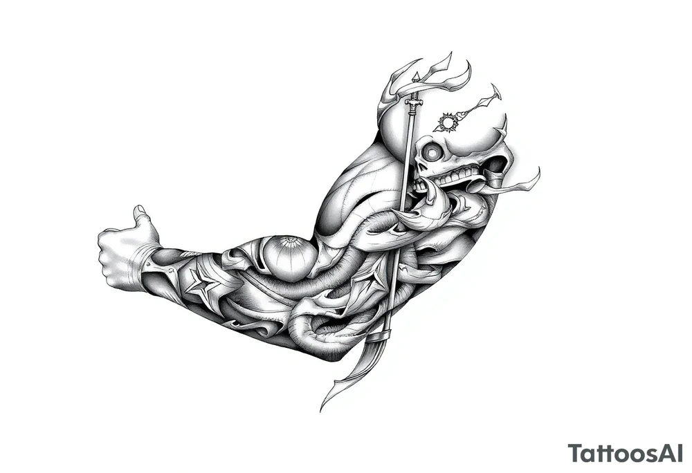 Tarot card theme tattoo idea