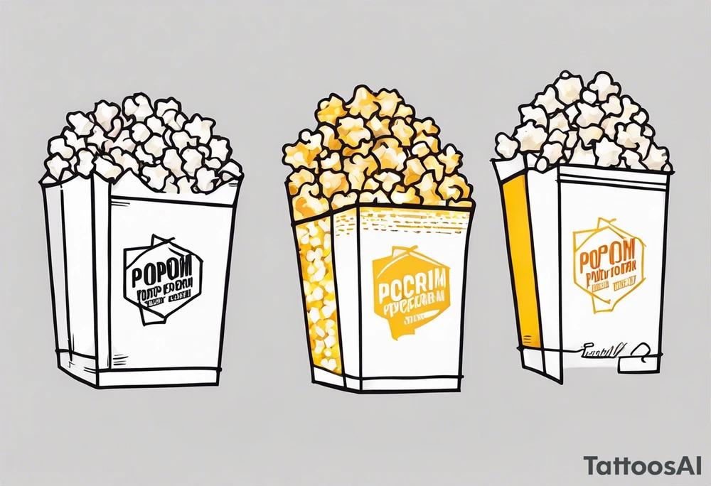 popcorn box tattoo idea
