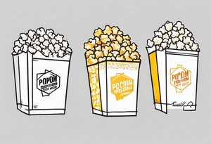 popcorn box tattoo idea